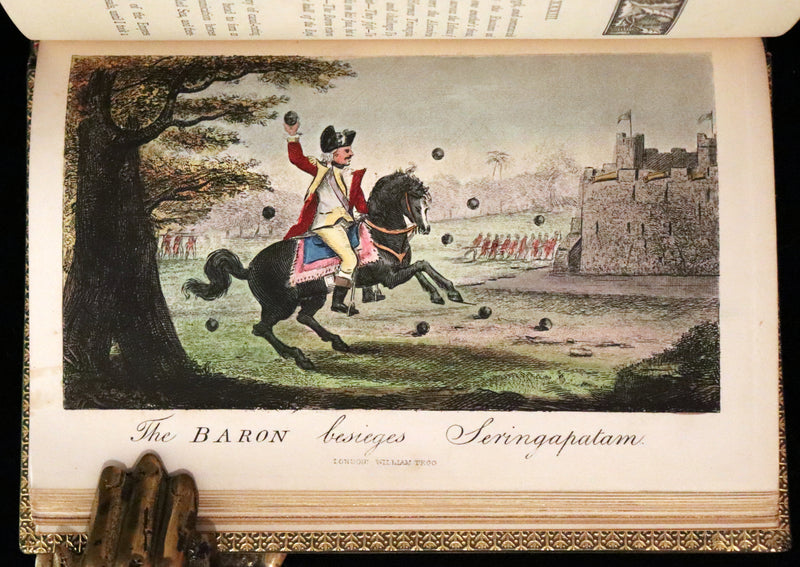 1869 Sangorski Binding - The Travels and Surprising Adventures of Baron MUNCHAUSEN. With THIRTY-SEVEN COLOR Illustrations.