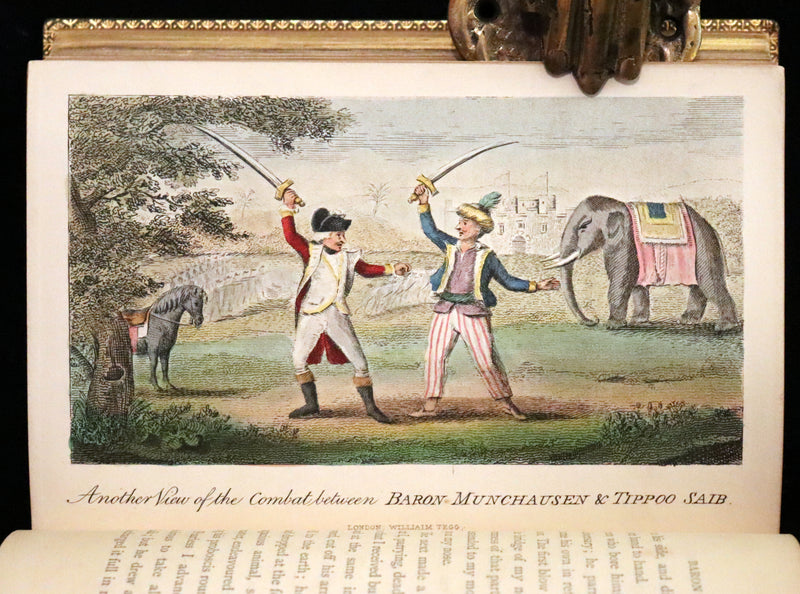 1869 Sangorski Binding - The Travels and Surprising Adventures of Baron MUNCHAUSEN. With THIRTY-SEVEN COLOR Illustrations.