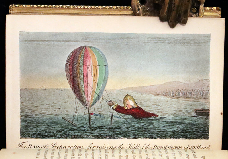 1869 Sangorski Binding - The Travels and Surprising Adventures of Baron MUNCHAUSEN. With THIRTY-SEVEN COLOR Illustrations.