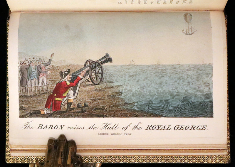 1869 Sangorski Binding - The Travels and Surprising Adventures of Baron MUNCHAUSEN. With THIRTY-SEVEN COLOR Illustrations.