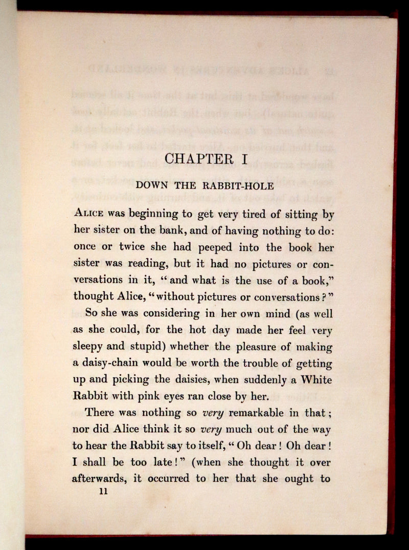 1907 Scarce First Edition - Alice's Adventures in Wonderland Illustrated by Alice Ross.