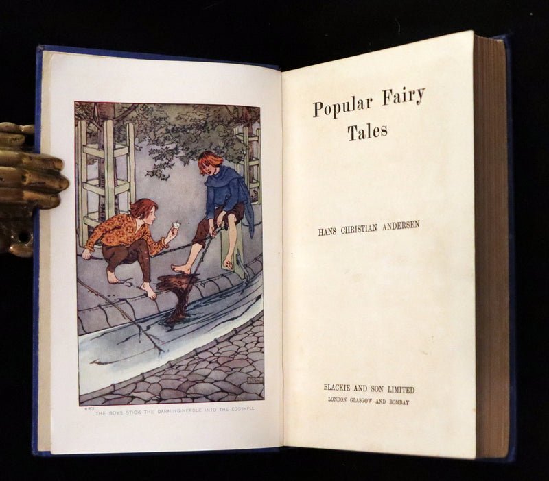1910 Scarce Book - Popular FAIRY TALES of Hans Christian Andersen illustrated by Helen Stratton.