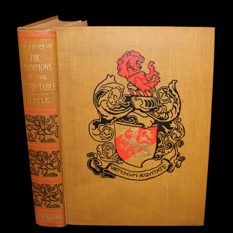 1905 Rare First Edition - King Arthur Tales, THE STORY OF THE CHAMPIONS OF THE ROUND TABLE by Howard Pyle.