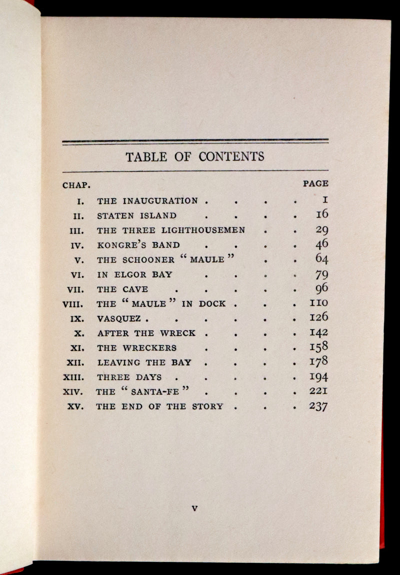 1927 Rare Early Edition - JULES VERNE, The Lighthouse at the End of the World.