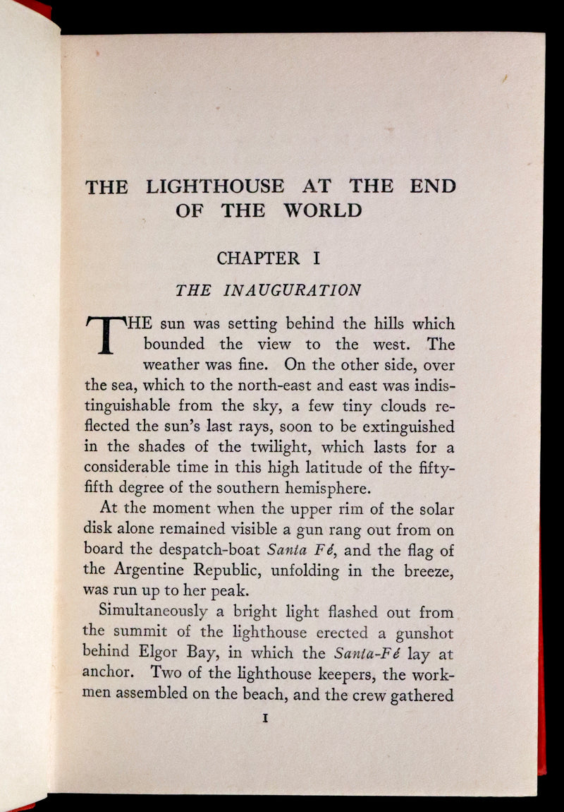 1927 Rare Early Edition - JULES VERNE, The Lighthouse at the End of the World.