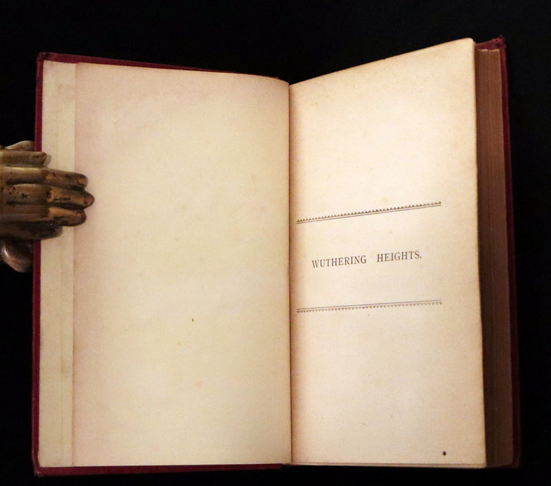 1895 Scarce Edition - WUTHERING HEIGHTS by Ellis Bell, And Agnes Grey by Acton Bell.