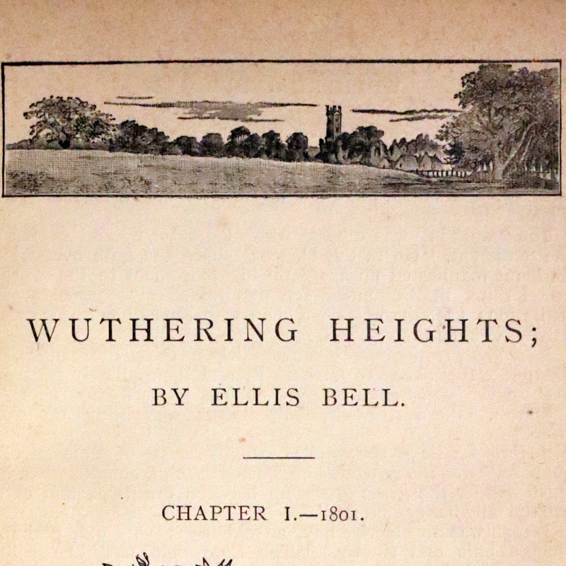 1895 Scarce Edition - WUTHERING HEIGHTS by Ellis Bell, And Agnes Grey by Acton Bell.
