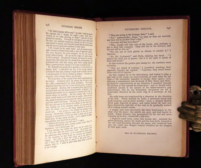 1895 Scarce Edition - WUTHERING HEIGHTS by Ellis Bell, And Agnes Grey by Acton Bell.
