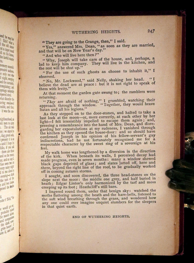 1895 Scarce Edition - WUTHERING HEIGHTS by Ellis Bell, And Agnes Grey by Acton Bell.