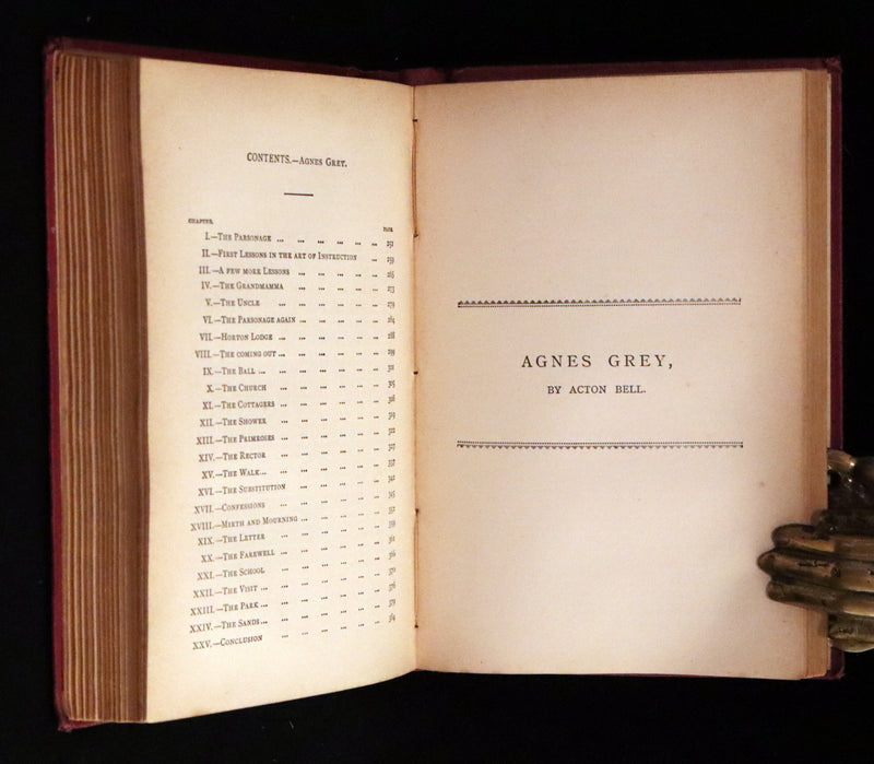 1895 Scarce Edition - WUTHERING HEIGHTS by Ellis Bell, And Agnes Grey by Acton Bell.