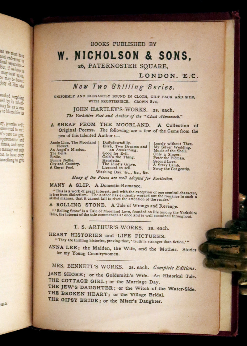 1895 Scarce Edition - WUTHERING HEIGHTS by Ellis Bell, And Agnes Grey by Acton Bell.