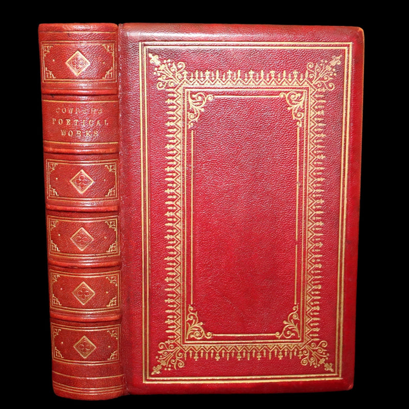 1875 Rare Book - The Poetical Works of William Cowper illustrated by Hugh Cameron.