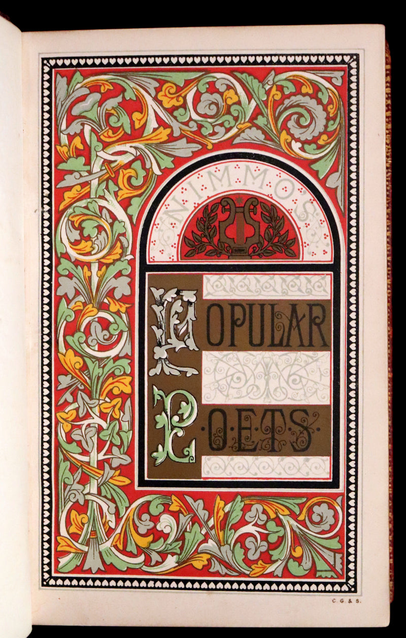 1875 Rare Book - The Poetical Works of William Cowper illustrated by Hugh Cameron.