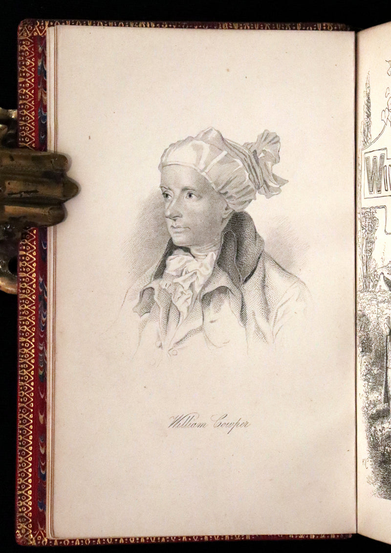 1875 Rare Book - The Poetical Works of William Cowper illustrated by Hugh Cameron.