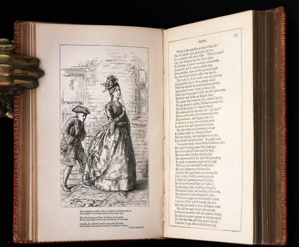 1875 Rare Book - The Poetical Works of William Cowper illustrated by Hugh Cameron.