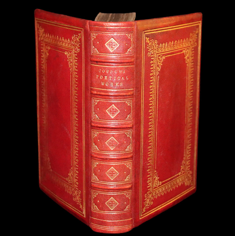 1875 Rare Book - The Poetical Works of William Cowper illustrated by Hugh Cameron.