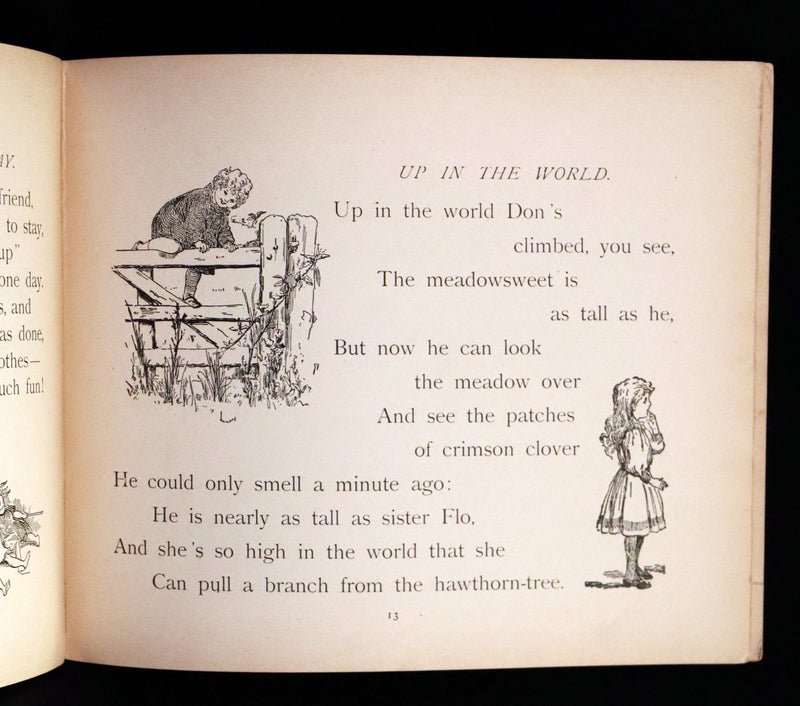 1899 De Wolfe & Fiske Revolving Toy Book - THE HOUSE THAT JACK BUILT with a nice volvelle cover.