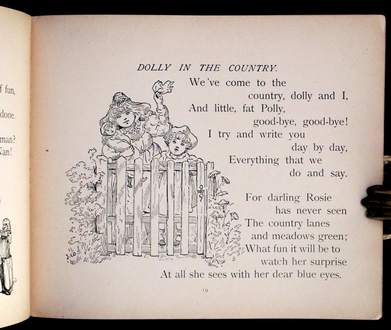 1899 De Wolfe & Fiske Revolving Toy Book - THE HOUSE THAT JACK BUILT with a nice volvelle cover.
