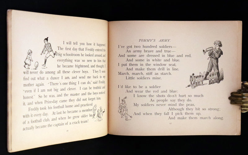 1899 De Wolfe & Fiske Revolving Toy Book - THE HOUSE THAT JACK BUILT with a nice volvelle cover.