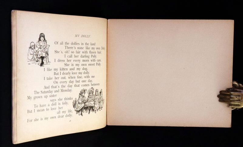 1899 De Wolfe & Fiske Revolving Toy Book - THE HOUSE THAT JACK BUILT with a nice volvelle cover.