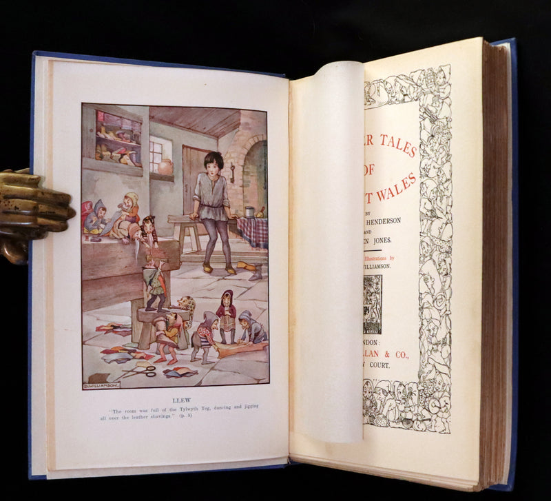 1921 Rare First Edition - FAIRY and WONDER TALES OF ANCIENT WALES Illustrated by Doris Williamson.