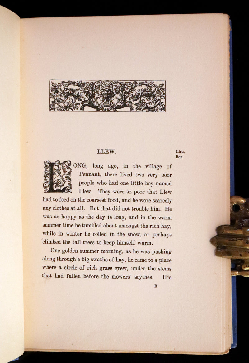 1921 Rare First Edition - FAIRY and WONDER TALES OF ANCIENT WALES Illustrated by Doris Williamson.