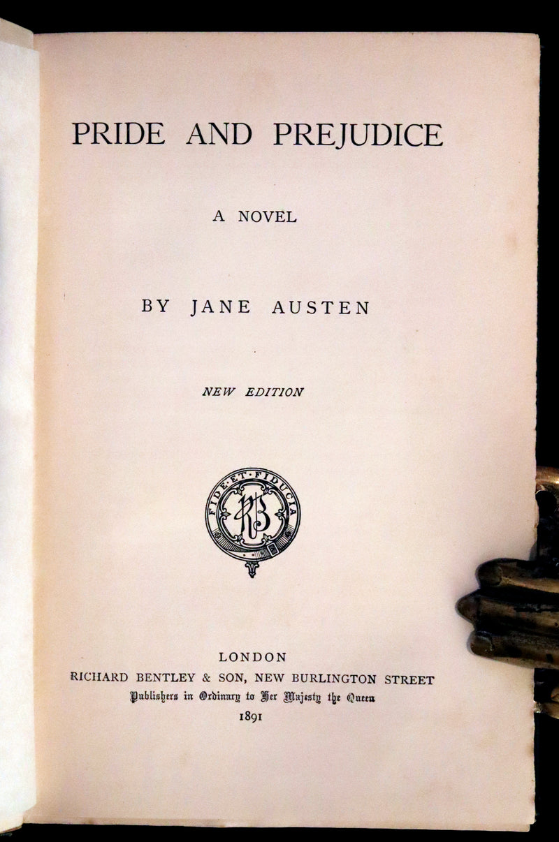 1891 Rare Edition - PRIDE AND PREJUDICE by Jane Austen.