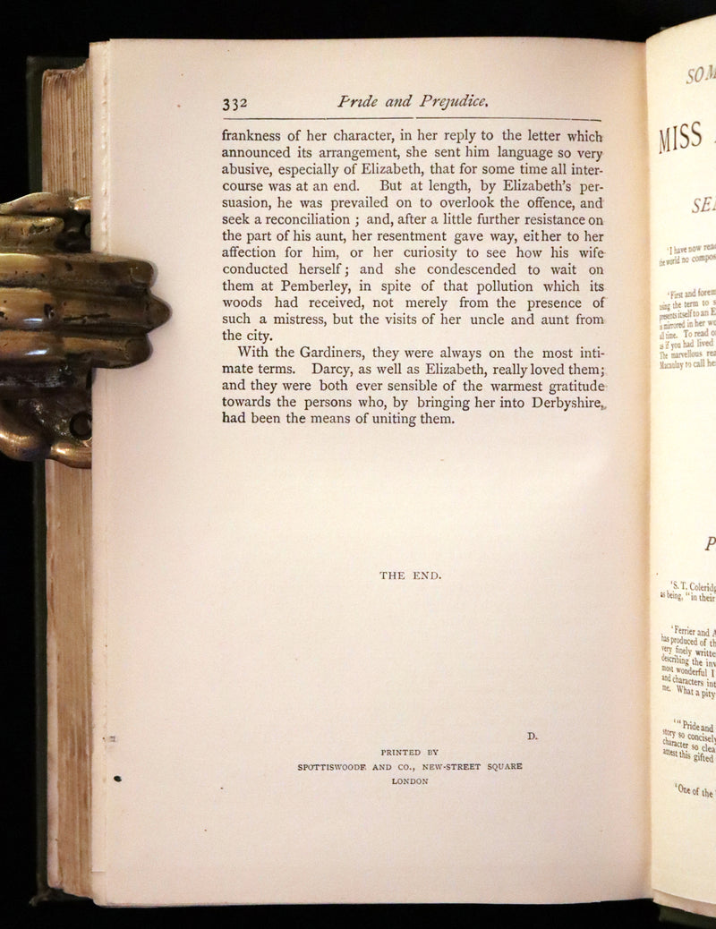1891 Rare Edition - PRIDE AND PREJUDICE by Jane Austen.