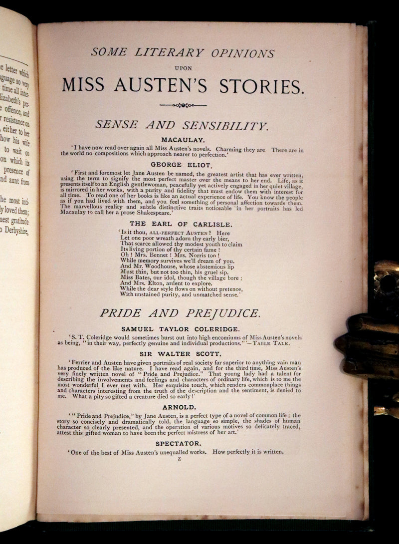1891 Rare Edition - PRIDE AND PREJUDICE by Jane Austen.