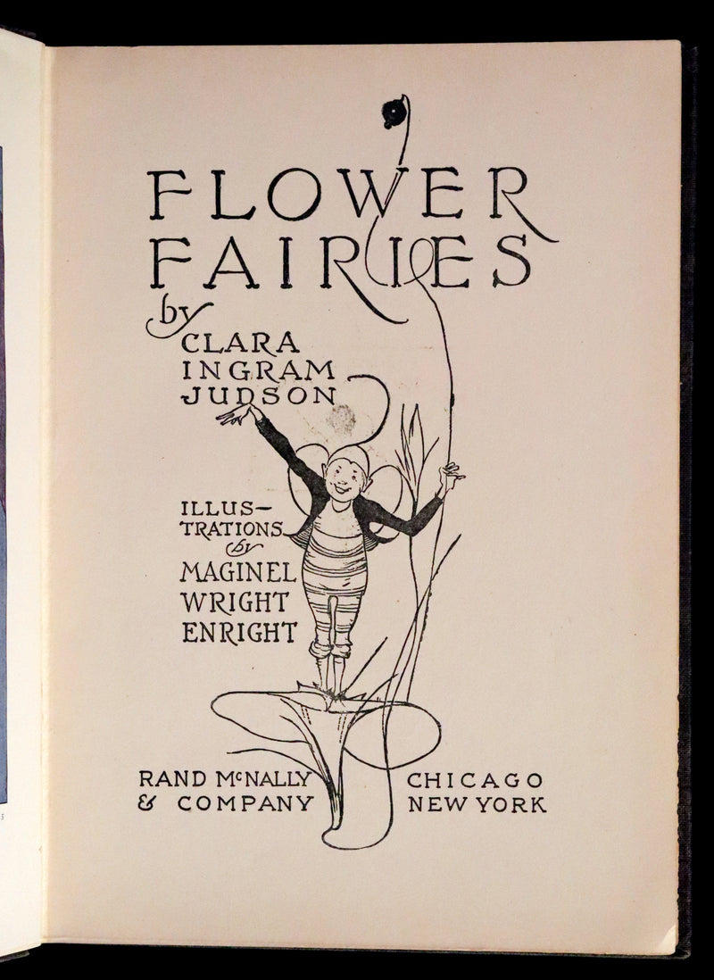 1915 Scarce First Edition - FLOWER FAIRIES by Clara Ingram Judson illustrated by Maginel Wright Enright.