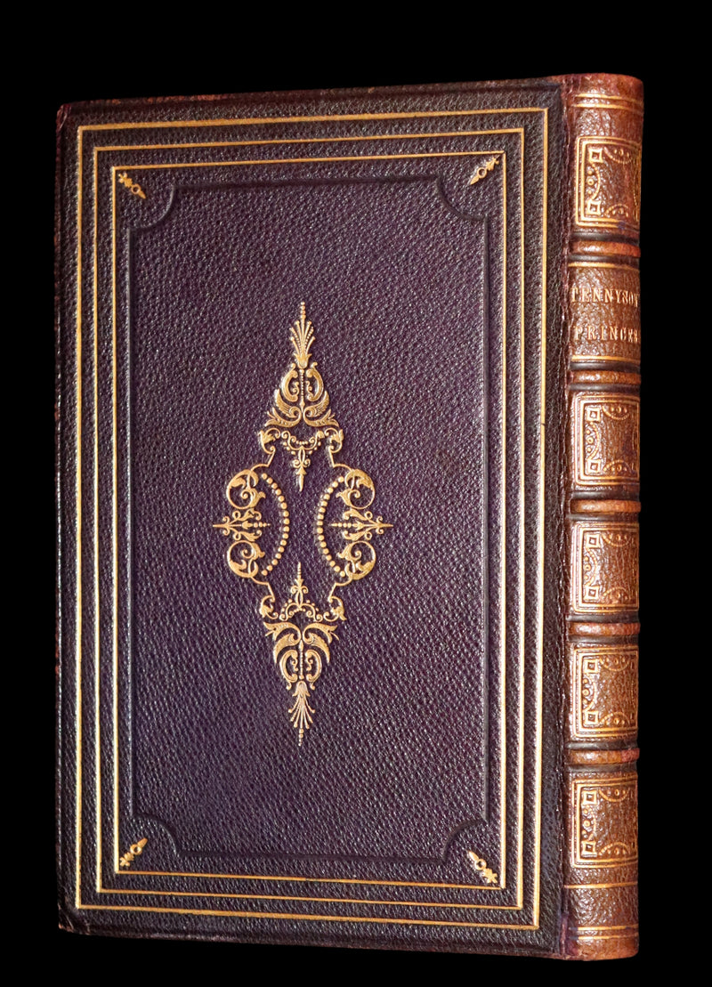 1864 Rare book in a nice morocco leather binding - The PRINCESS by Alfred Lord Tennyson.