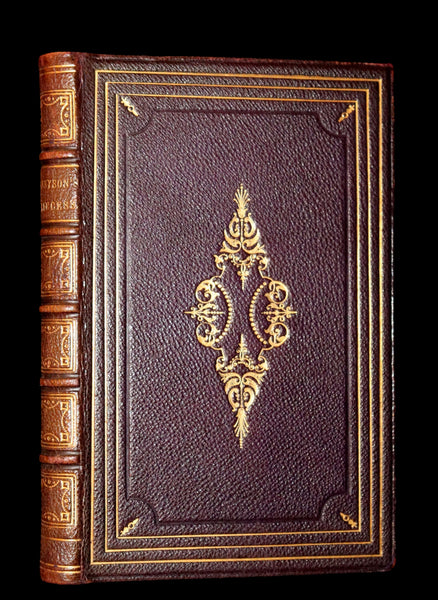 1864 Rare book in a nice morocco leather binding - The PRINCESS by Alfred Lord Tennyson.