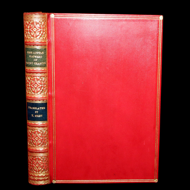 1930 Beautiful Riviere Binding - The Little Flowers of Saint Francis, 14th-century legends about St. Francis of Assisi.