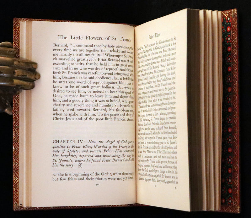 1930 Beautiful Riviere Binding - The Little Flowers of Saint Francis, 14th-century legends about St. Francis of Assisi.