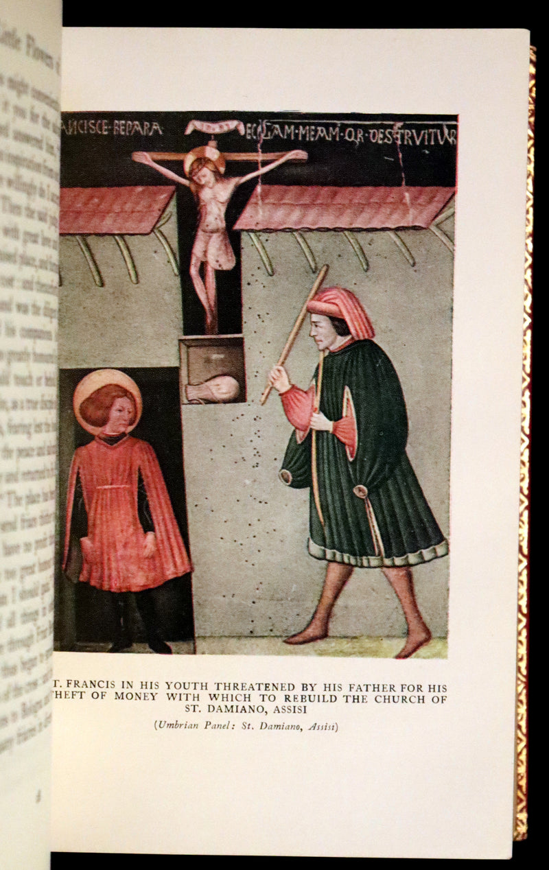 1930 Beautiful Riviere Binding - The Little Flowers of Saint Francis, 14th-century legends about St. Francis of Assisi.
