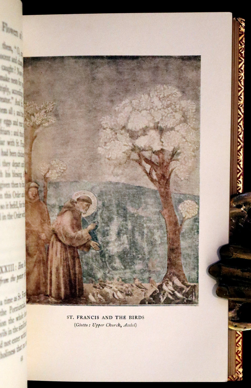 1930 Beautiful Riviere Binding - The Little Flowers of Saint Francis, 14th-century legends about St. Francis of Assisi.