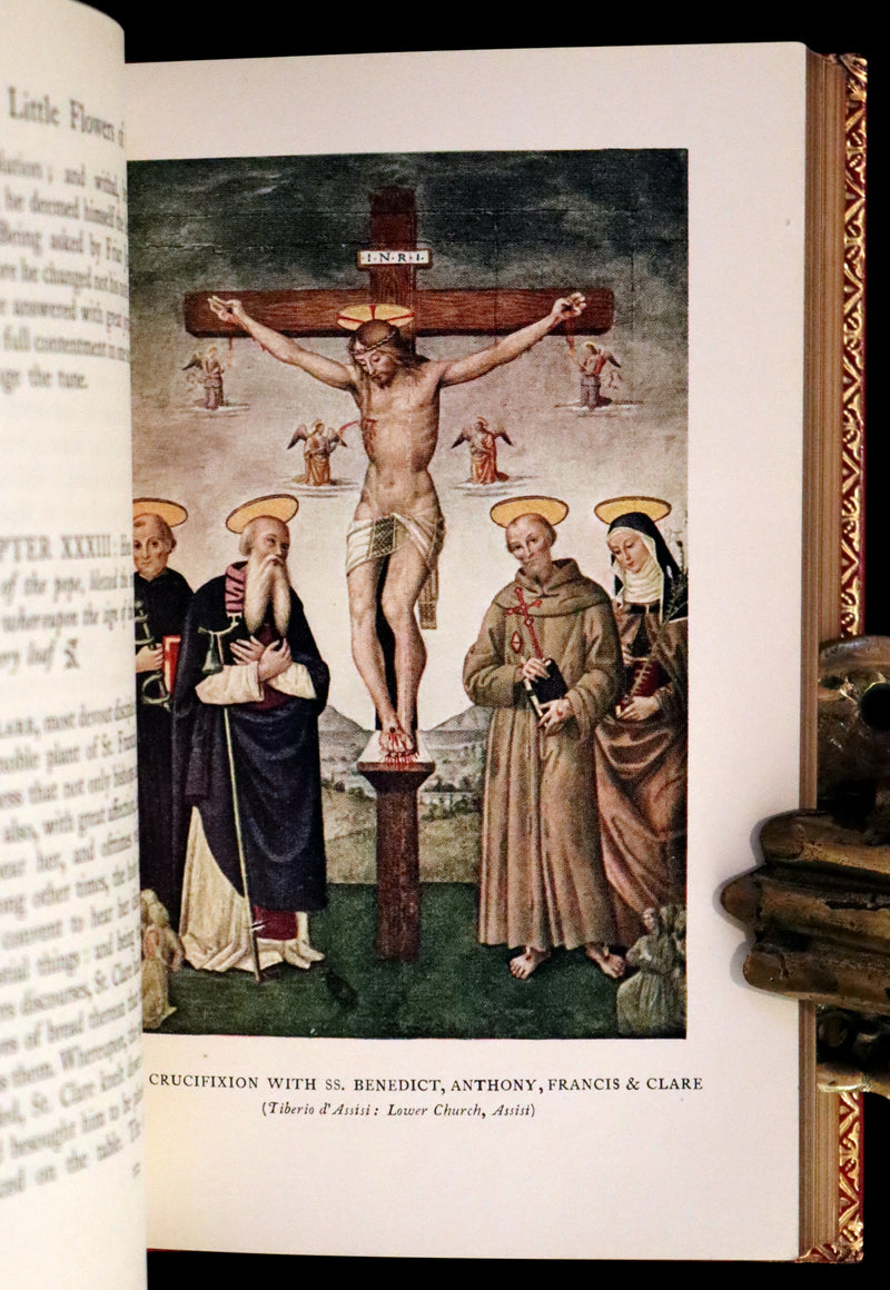 1930 Beautiful Riviere Binding - The Little Flowers of Saint Francis, 14th-century legends about St. Francis of Assisi.