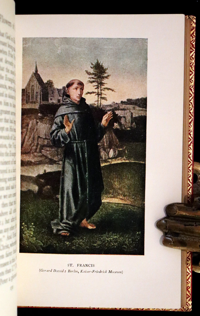 1930 Beautiful Riviere Binding - The Little Flowers of Saint Francis, 14th-century legends about St. Francis of Assisi.
