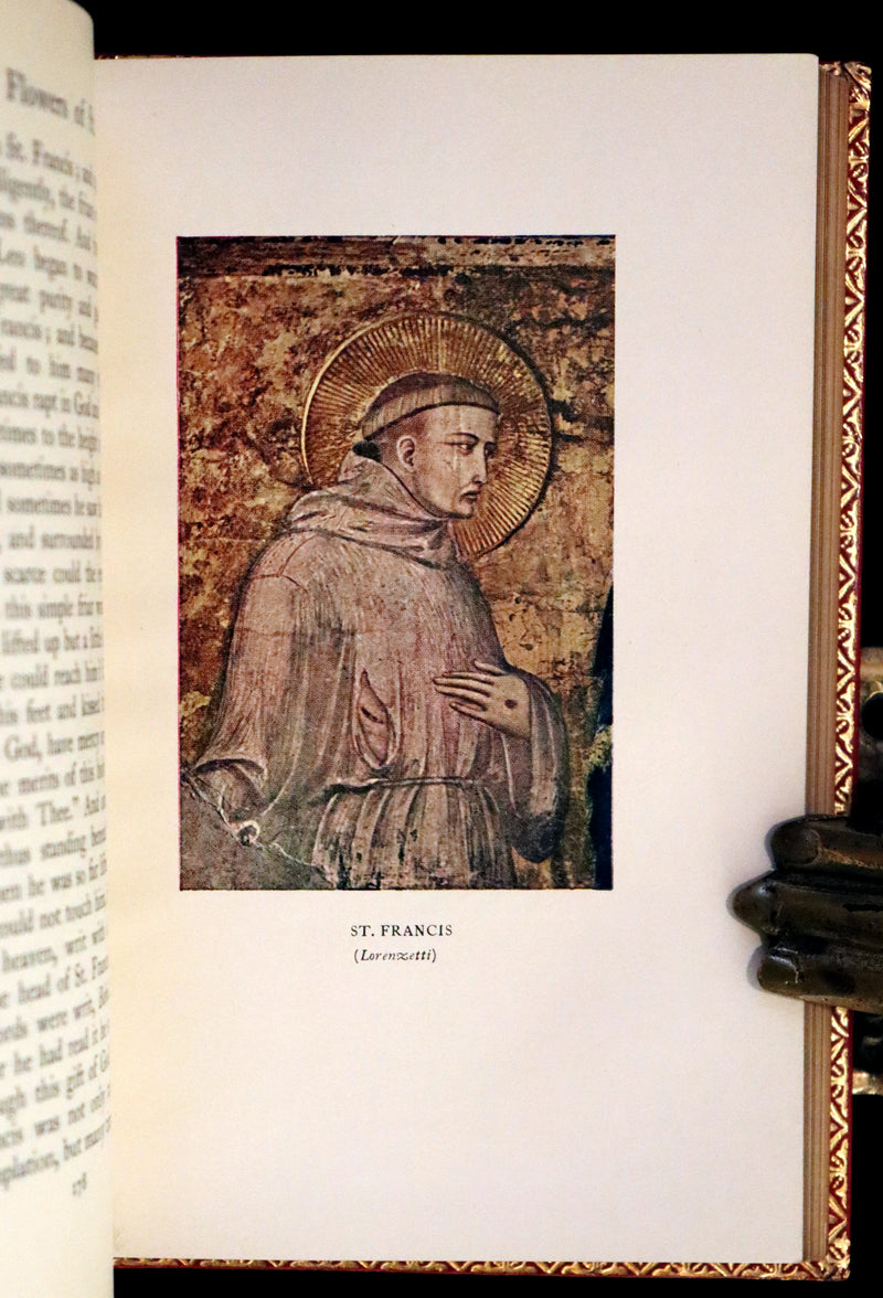1930 Beautiful Riviere Binding - The Little Flowers of Saint Francis, 14th-century legends about St. Francis of Assisi.