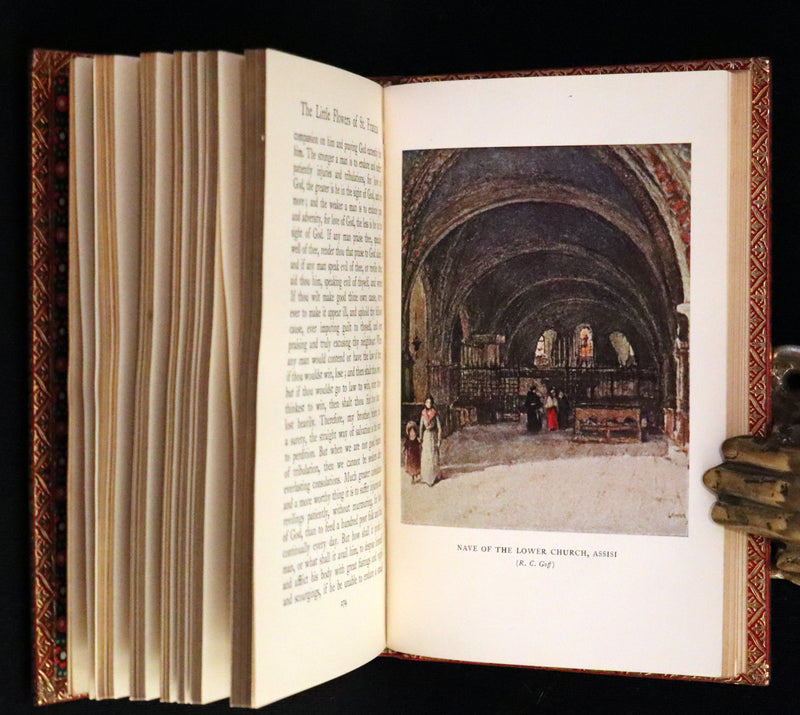 1930 Beautiful Riviere Binding - The Little Flowers of Saint Francis, 14th-century legends about St. Francis of Assisi.