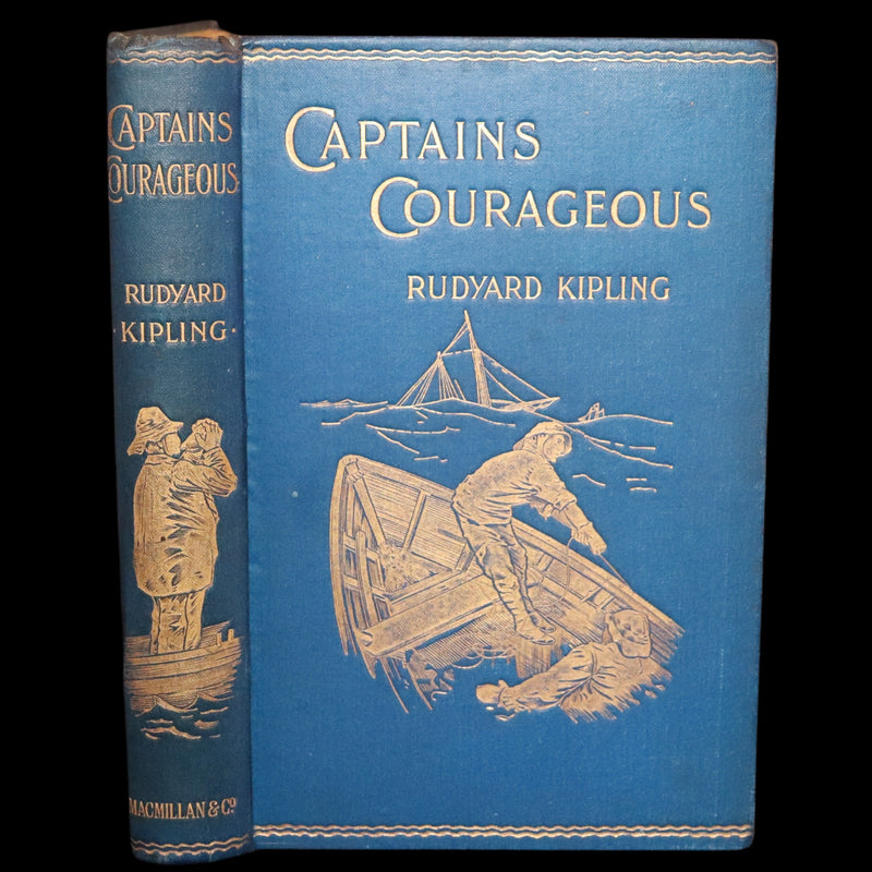 1897 Rare First Edition - CAPTAINS COURAGEOUS. A Story of the Grand Banks by Rudyard Kipling. Illustrated.