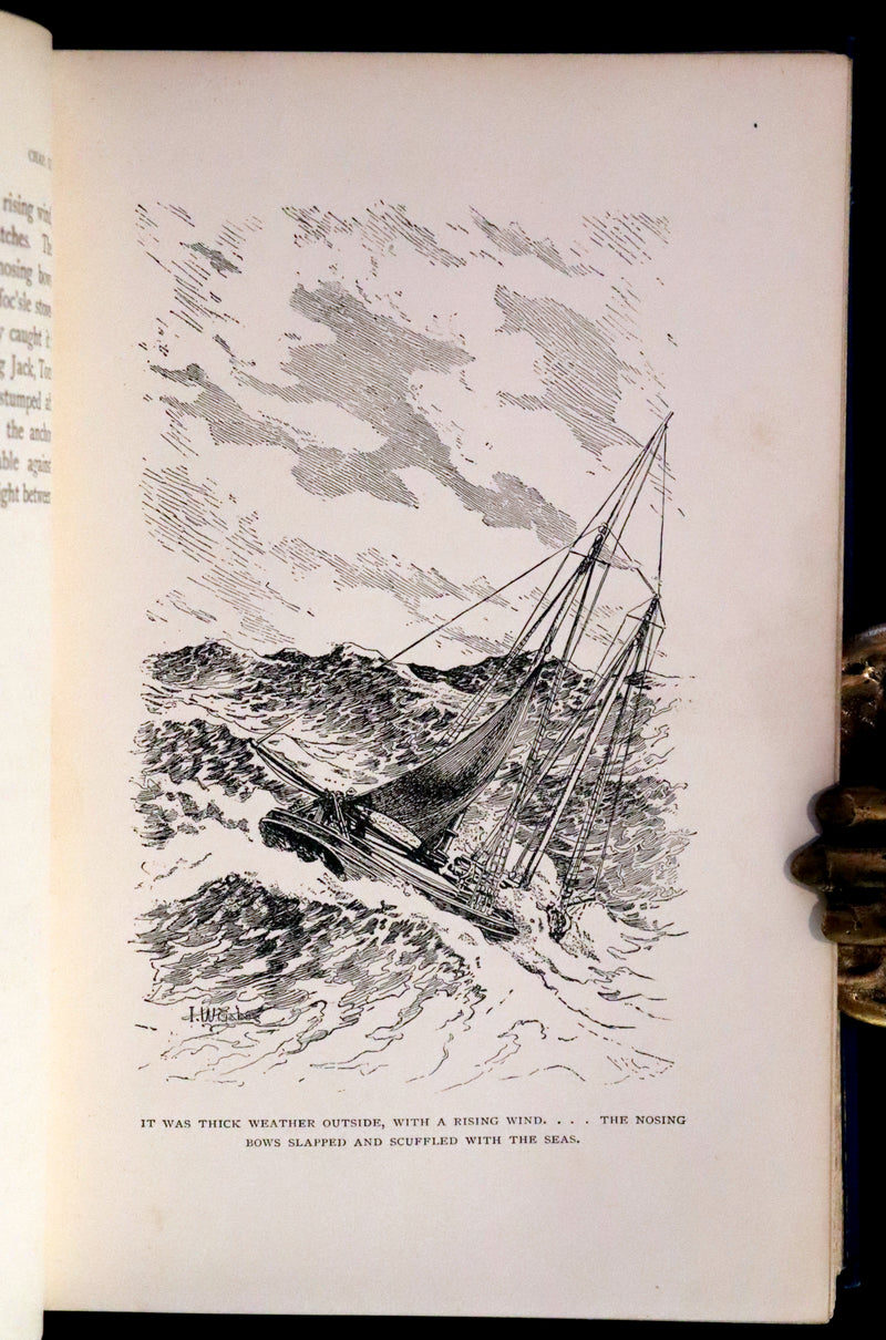 1897 Rare First Edition - CAPTAINS COURAGEOUS. A Story of the Grand Banks by Rudyard Kipling. Illustrated.