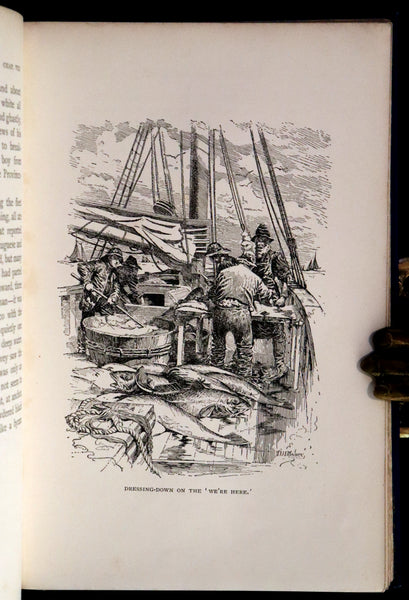 1897 Rare First Edition - CAPTAINS COURAGEOUS. A Story of the Grand Banks by Rudyard Kipling. Illustrated.