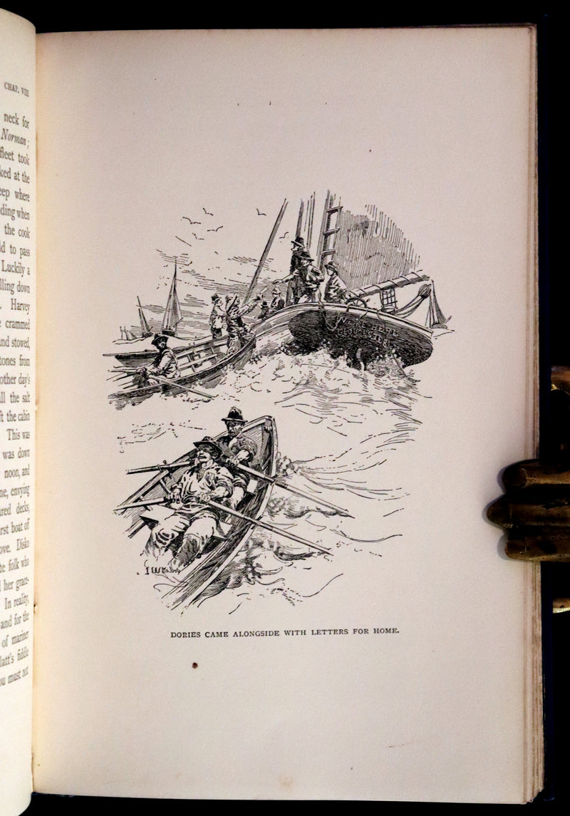 1897 Rare First Edition - CAPTAINS COURAGEOUS. A Story of the Grand Banks by Rudyard Kipling. Illustrated.