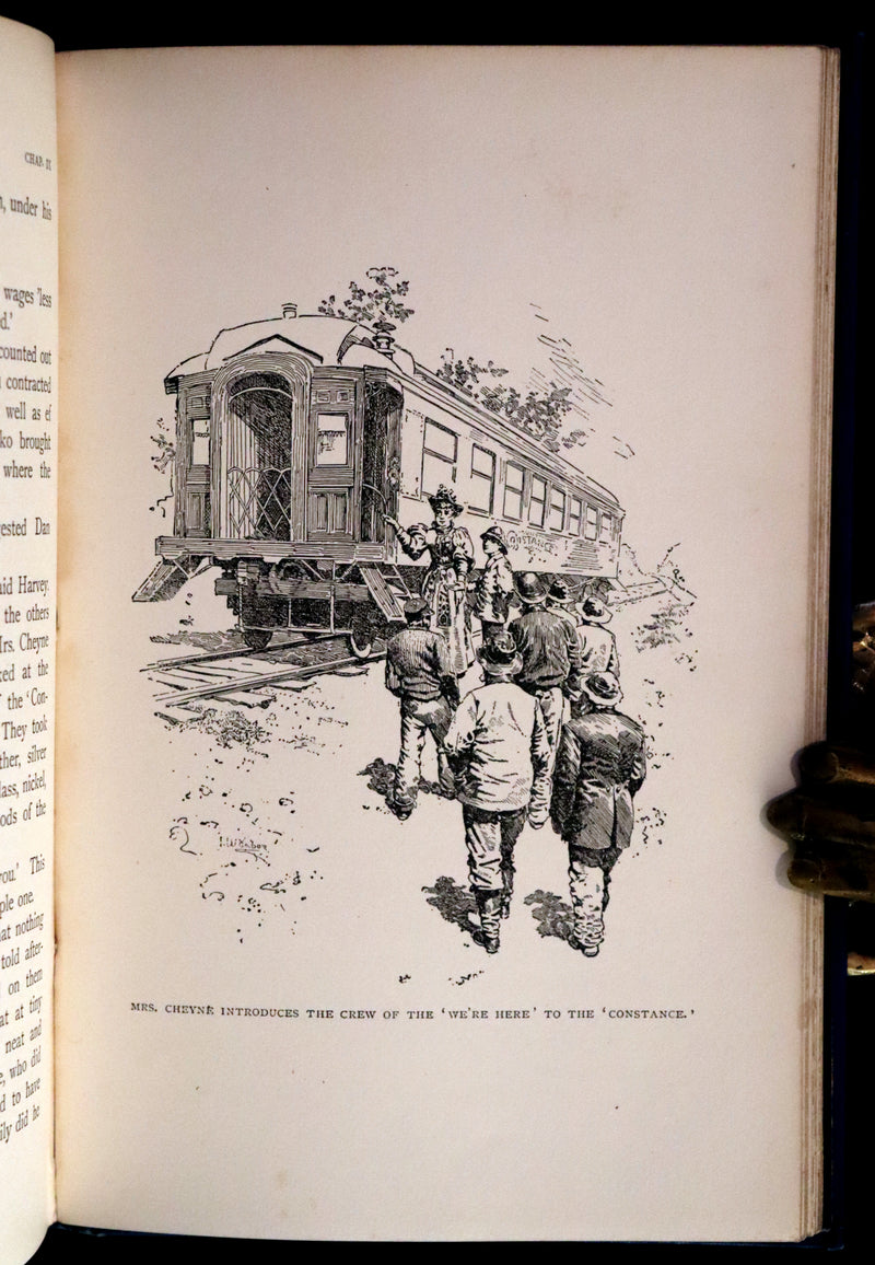 1897 Rare First Edition - CAPTAINS COURAGEOUS. A Story of the Grand Banks by Rudyard Kipling. Illustrated.