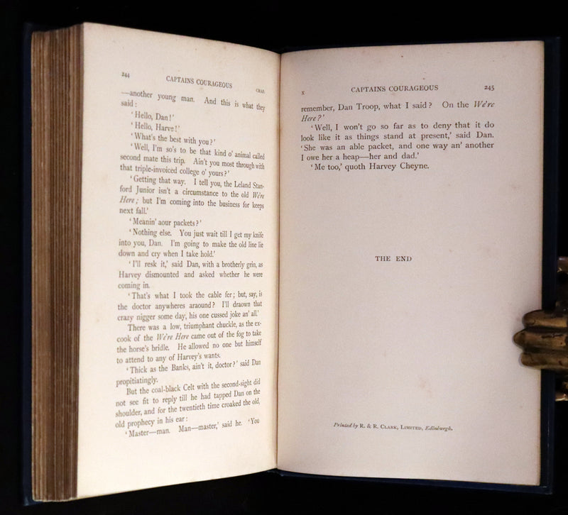 1897 Rare First Edition - CAPTAINS COURAGEOUS. A Story of the Grand Banks by Rudyard Kipling. Illustrated.