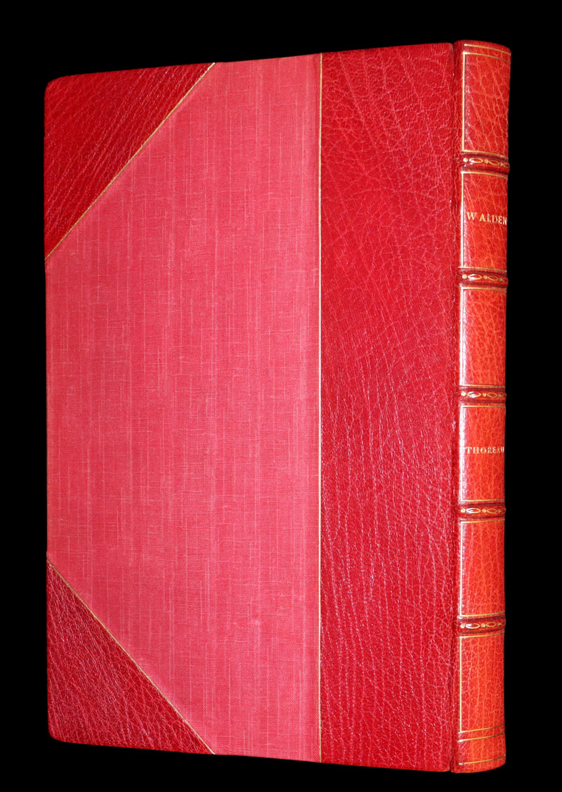 1944 Rare in a Beautiful Bayntun Binding - WALDEN or, Life in the Woods by Henry David Thoreau. First edition illustrated by ALDREN A. WATSON.