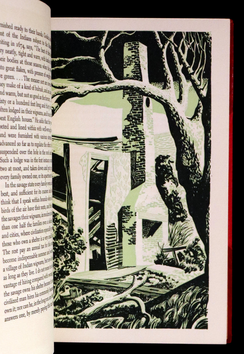1944 Rare in a Beautiful Bayntun Binding - WALDEN or, Life in the Woods by Henry David Thoreau. First edition illustrated by ALDREN A. WATSON.
