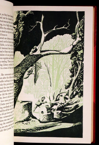1944 Rare in a Beautiful Bayntun Binding - WALDEN or, Life in the Woods by Henry David Thoreau. First edition illustrated by ALDREN A. WATSON.
