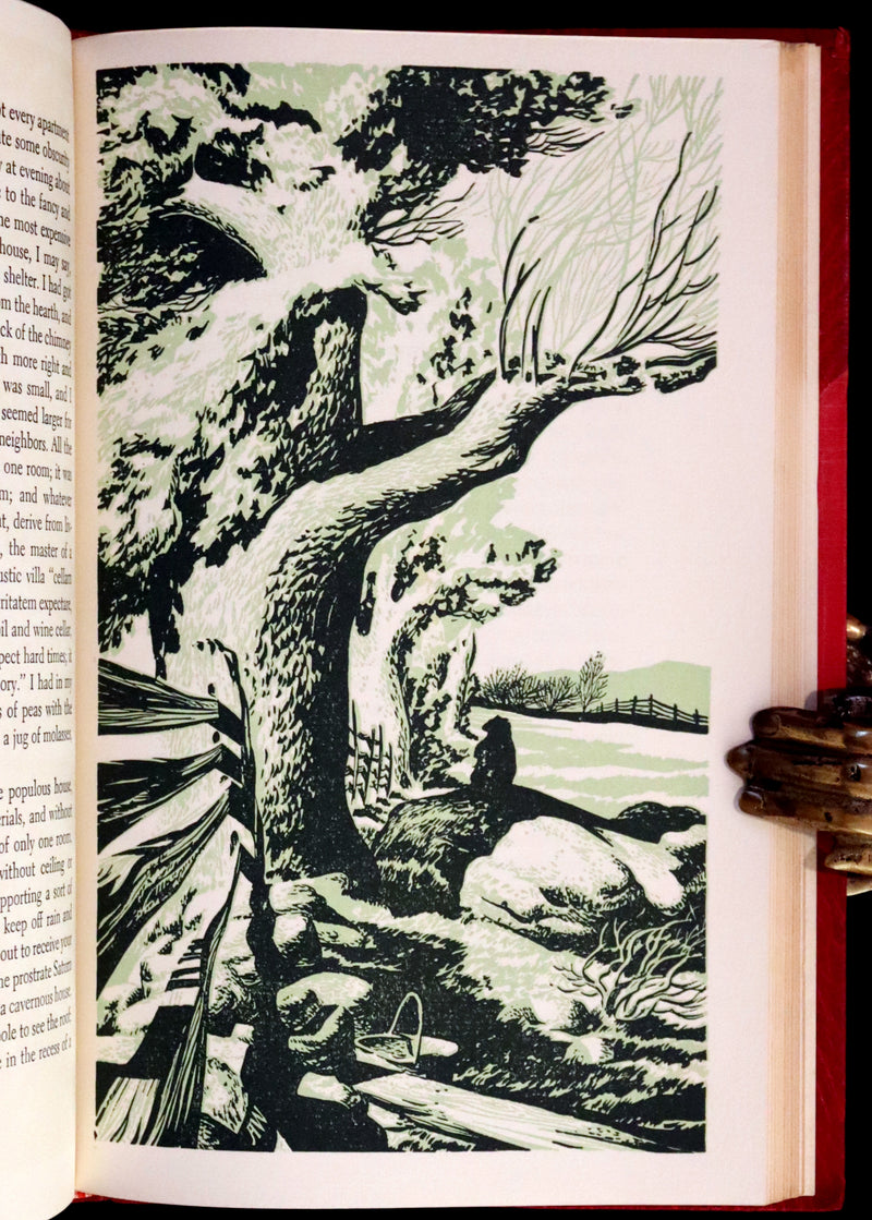 1944 Rare in a Beautiful Bayntun Binding - WALDEN or, Life in the Woods by Henry David Thoreau. First edition illustrated by ALDREN A. WATSON.
